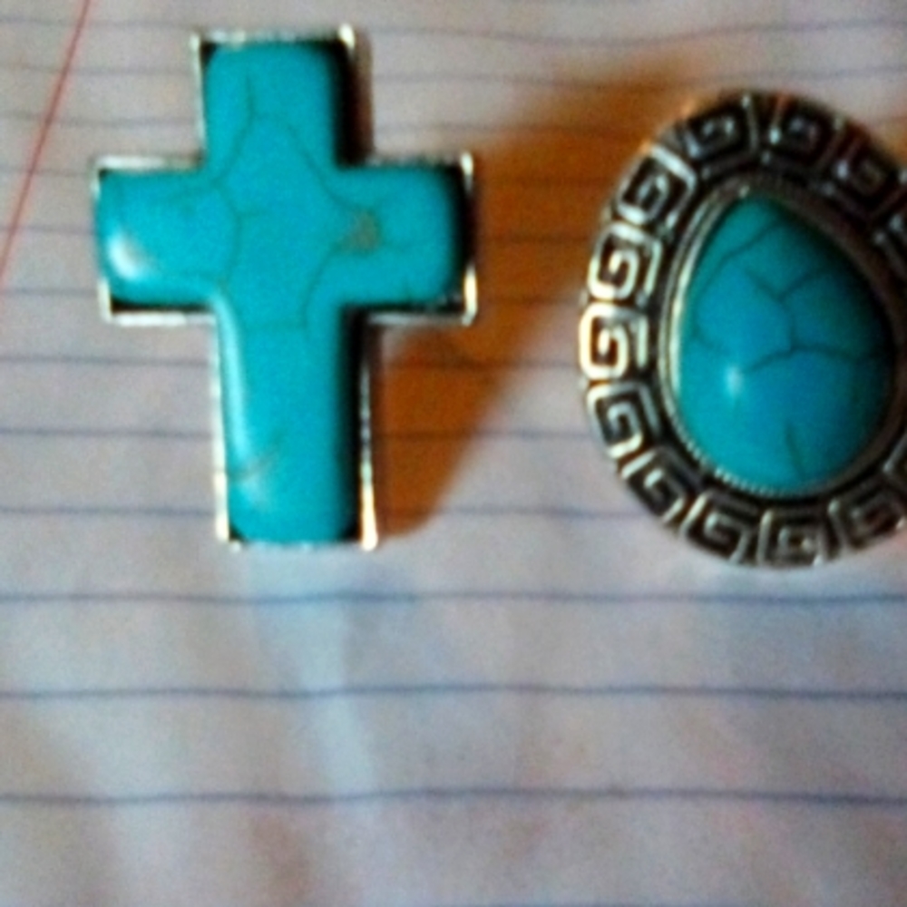 Adjustable Turquoise Stone Rings 2 ct.
